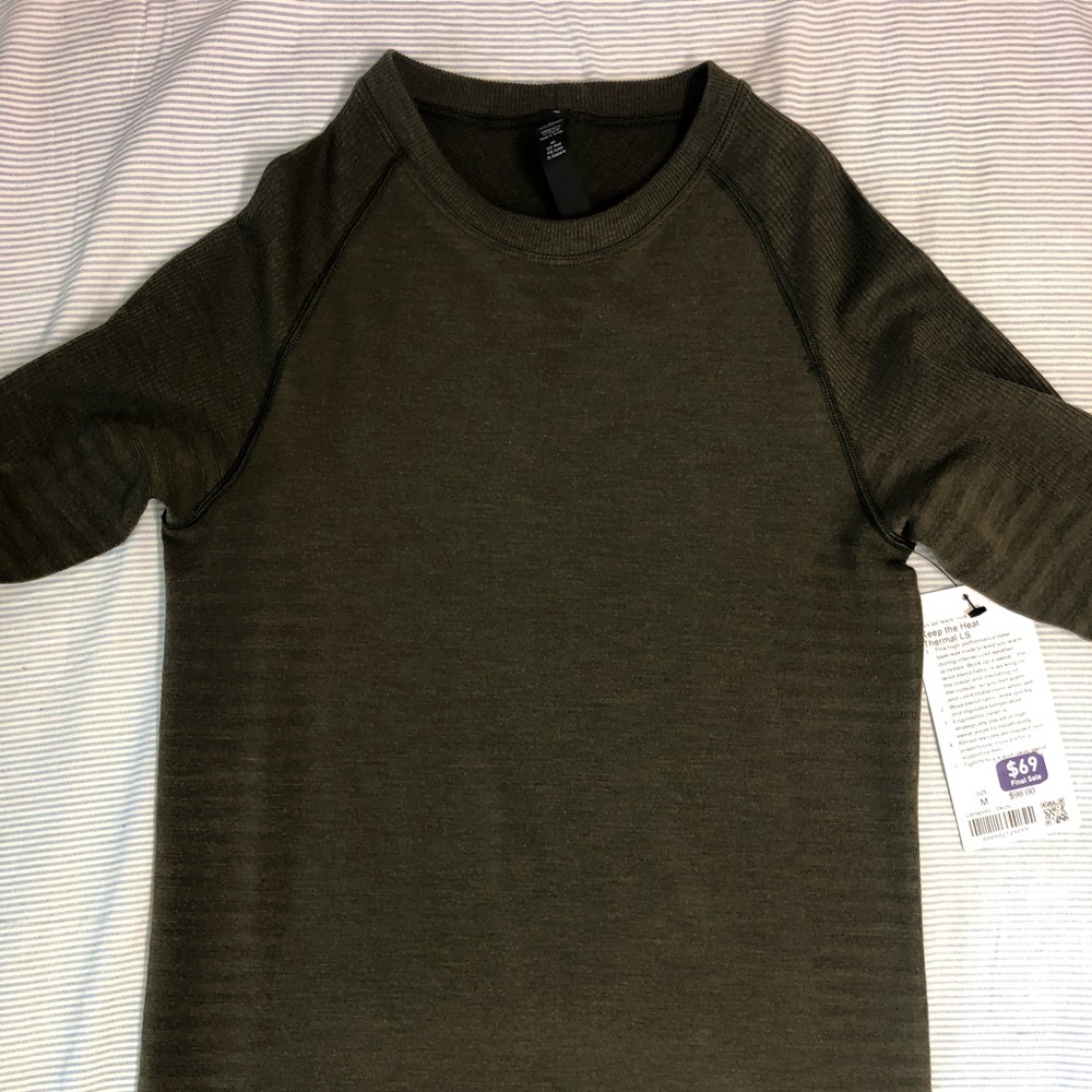 Men’s Lululemon medium Army green long sleeve
